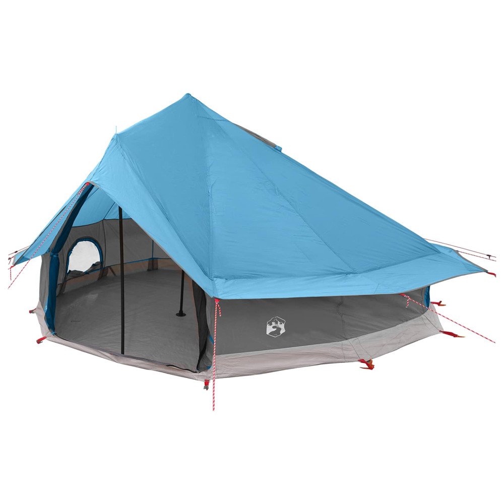 Produktbild för Tipi Tält med tak Blå 700 x 700 x 395 cm Polyester och Stål