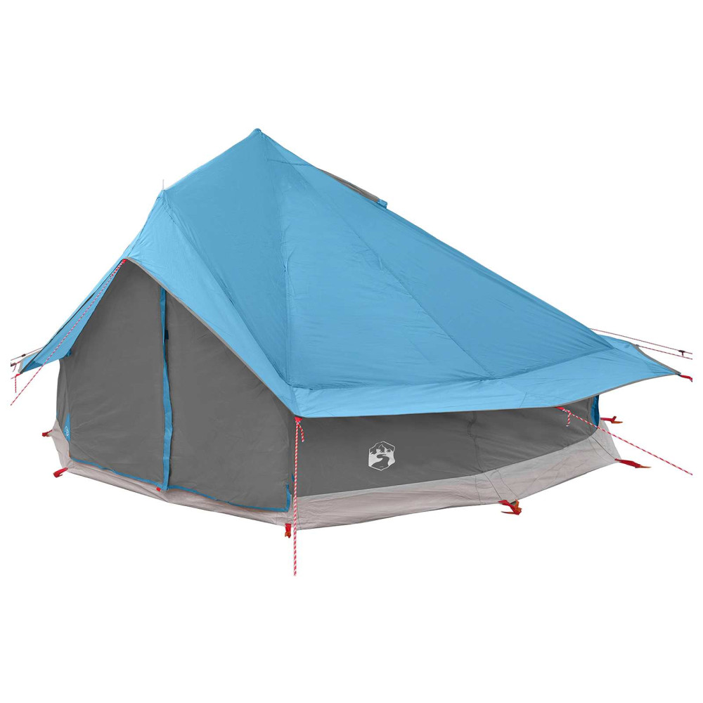 Produktbild för Tipi Tält med tak Blå 700 x 700 x 395 cm Polyester och Stål