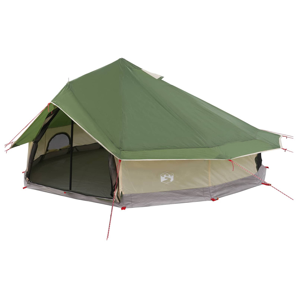 Produktbild för Tipi Tält med tak Grön 800 x 800 x 430 cm Polyester och Stål