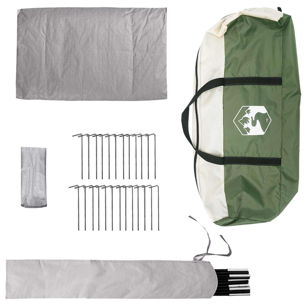Produktbild för Tipi Tält med tak Grön 800 x 800 x 430 cm Polyester och Stål