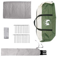 Produktbild för Tipi Tält med tak Grön 800 x 800 x 430 cm Polyester och Stål
