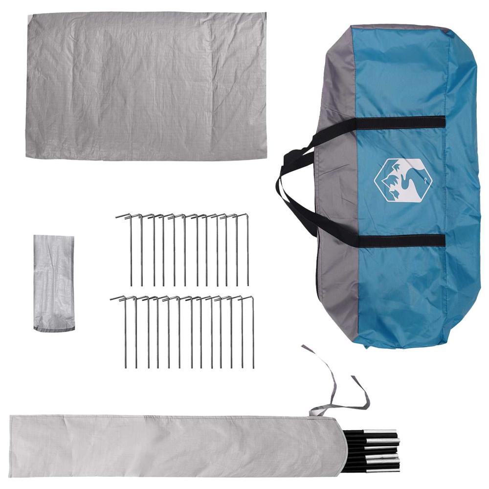 Produktbild för Tipi Tält med tak Blå 800 x 800 x 430 cm Polyester och Stål