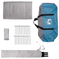 Produktbild för Tipi Tält med tak Blå 800 x 800 x 430 cm Polyester och Stål