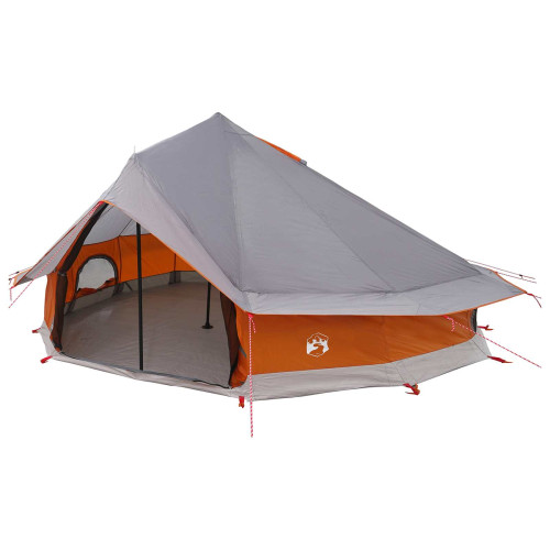 vidaXL Tipi Tält Grå och orange 800 x 800 x 430 cm Polyester och Stål