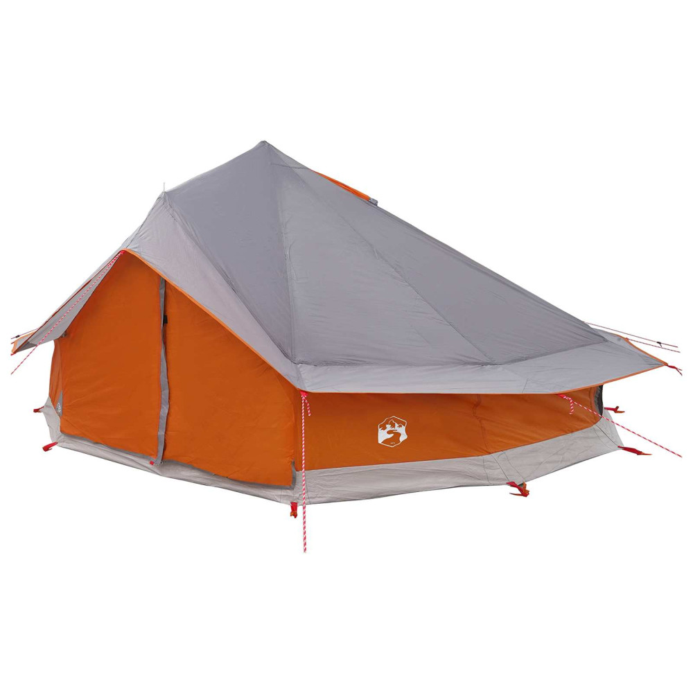 Produktbild för Tipi Tält Grå och orange 800 x 800 x 430 cm Polyester och Stål