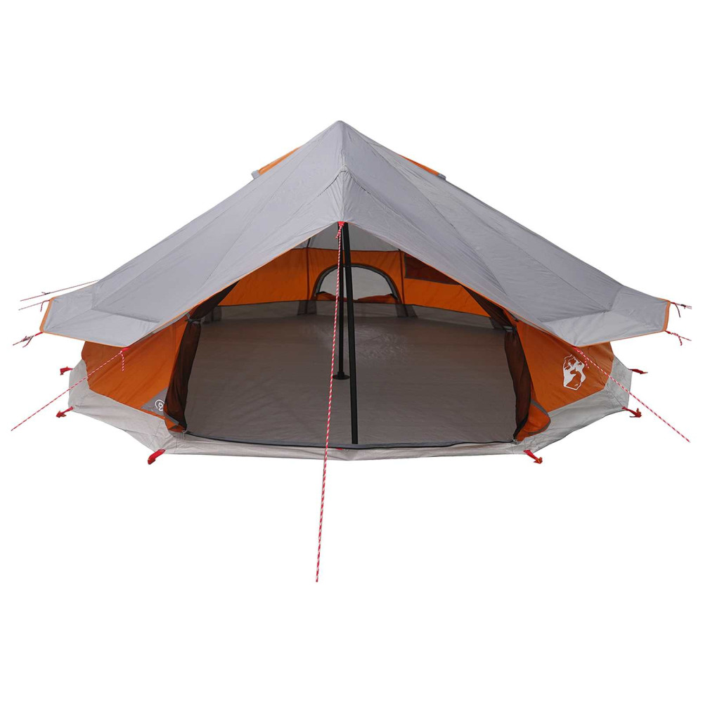 Produktbild för Tipi Tält Grå och orange 800 x 800 x 430 cm Polyester och Stål