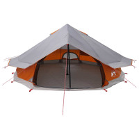 Produktbild för Tipi Tält Grå och orange 800 x 800 x 430 cm Polyester och Stål
