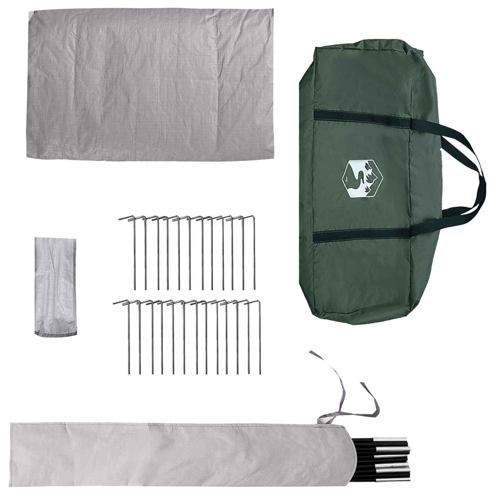 Produktbild för Tipi Tält Armégrön 800 x 800 x 430 cm Polyester och Stål