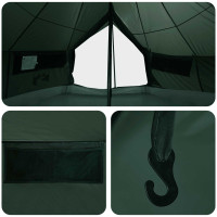 Produktbild för Tipi Tält Armégrön 800 x 800 x 430 cm Polyester och Stål
