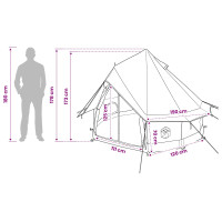 Produktbild för Tipi Tält med tak Blå 250 x 250 cm Polyester och Stål