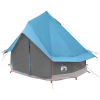 Produktbild för Tipi Tält med tak Blå 250 x 250 cm Polyester och Stål