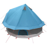 Produktbild för Tipi Tält med tak Blå 250 x 250 cm Polyester och Stål