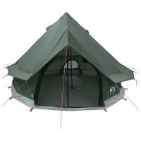 Produktbild för Tipi Tält med tak Armégrön 250 x 250 cm Polyester och Stål