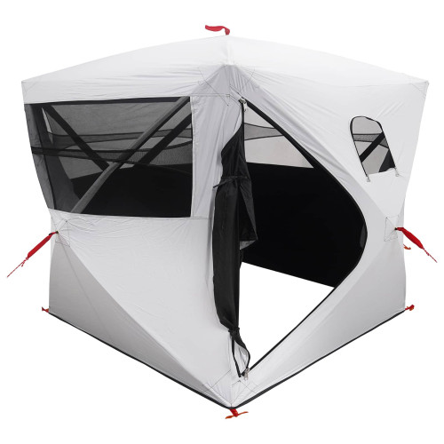 vidaXL Jaktält Vit Blackout 143 x 143 x 165 cm Polyester och Stål