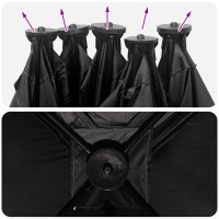Produktbild för Jaktält Vit Blackout 143 x 143 x 165 cm Polyester och Stål