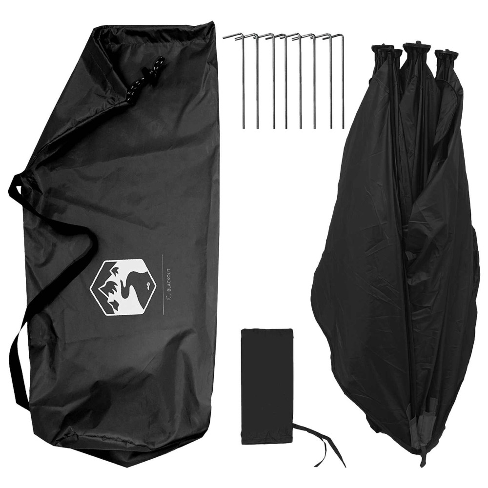Produktbild för Jaktält Vit Blackout 143 x 143 x 165 cm Polyester och Stål