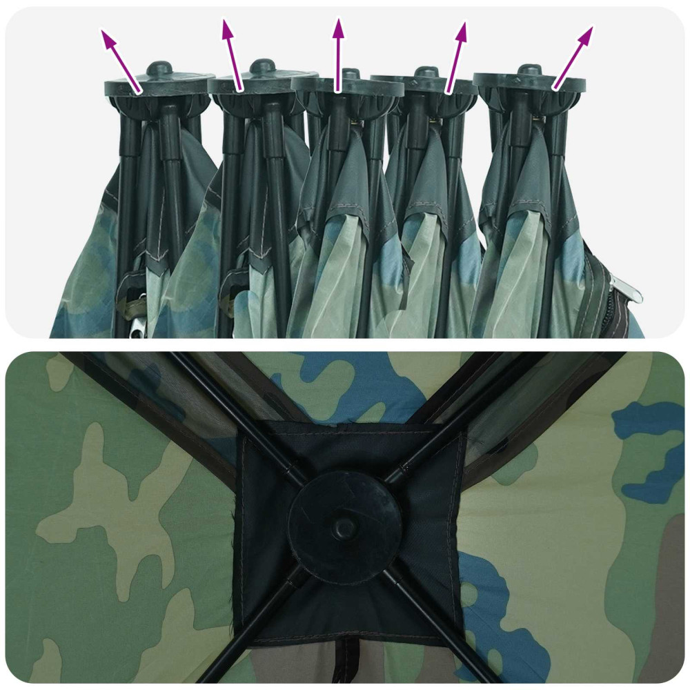 Produktbild för Jaktält Kamouflage 143 x 143 x 165 cm Polyester och Stål
