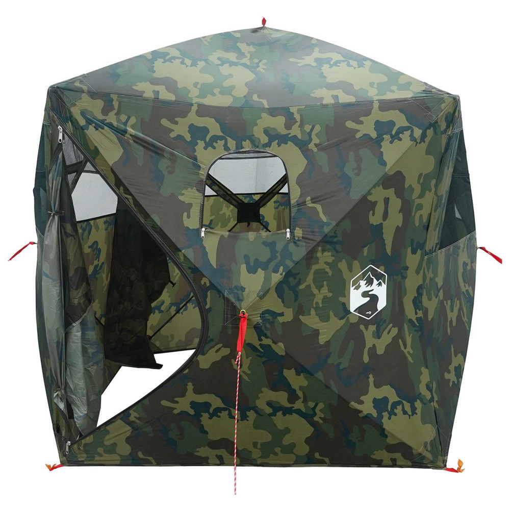 Produktbild för Jaktält Kamouflage 143 x 143 x 165 cm Polyester och Stål