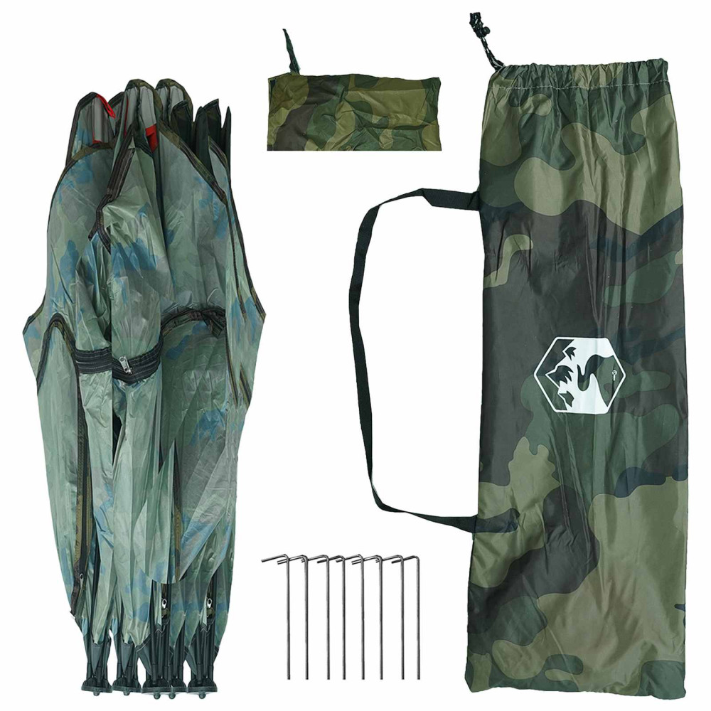 Produktbild för Jaktält Kamouflage 143 x 143 x 165 cm Polyester och Stål