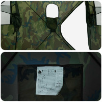 Produktbild för Jaktält Kamouflage 143 x 143 x 165 cm Polyester och Stål