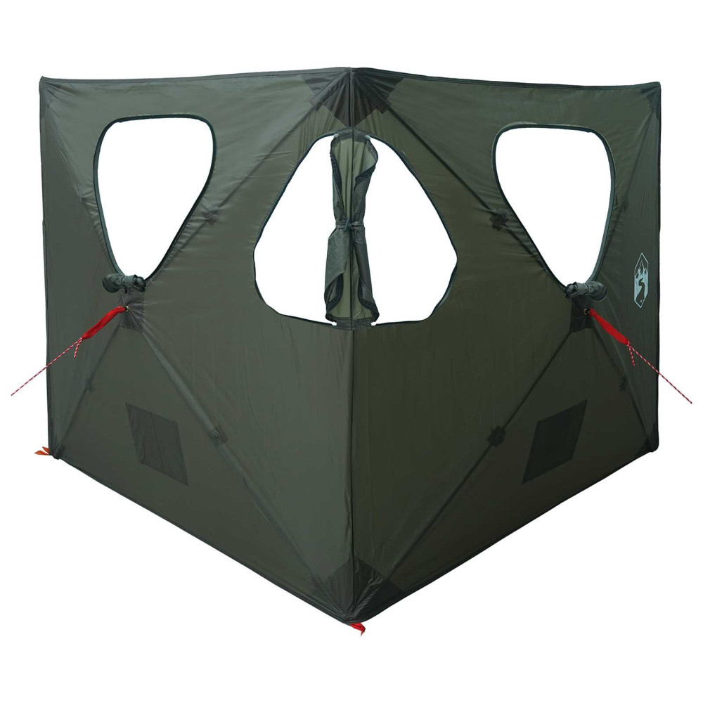 Produktbild för Jaktält med tak Armégrön 145 x 145 x 150 cm Polyester och Stål
