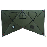 Produktbild för Jaktält med tak Armégrön 145 x 145 x 150 cm Polyester och Stål