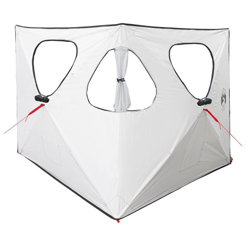 vidaXL Jaktält Vit Blackout 145 x 145 x 150 cm Polyester och Stål