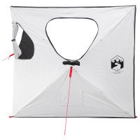 Produktbild för Jaktält Vit Blackout 145 x 145 x 150 cm Polyester och Stål