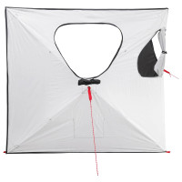 Produktbild för Jaktält Vit Blackout 145 x 145 x 150 cm Polyester och Stål