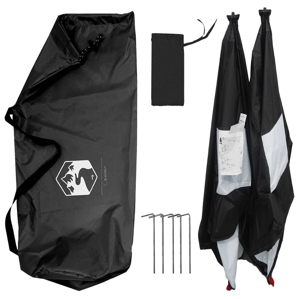 Produktbild för Jaktält Vit Blackout 145 x 145 x 150 cm Polyester och Stål