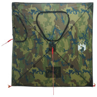 Produktbild för Jaktält Kamouflage 145 x 145 x 150 cm Polyester och Stål