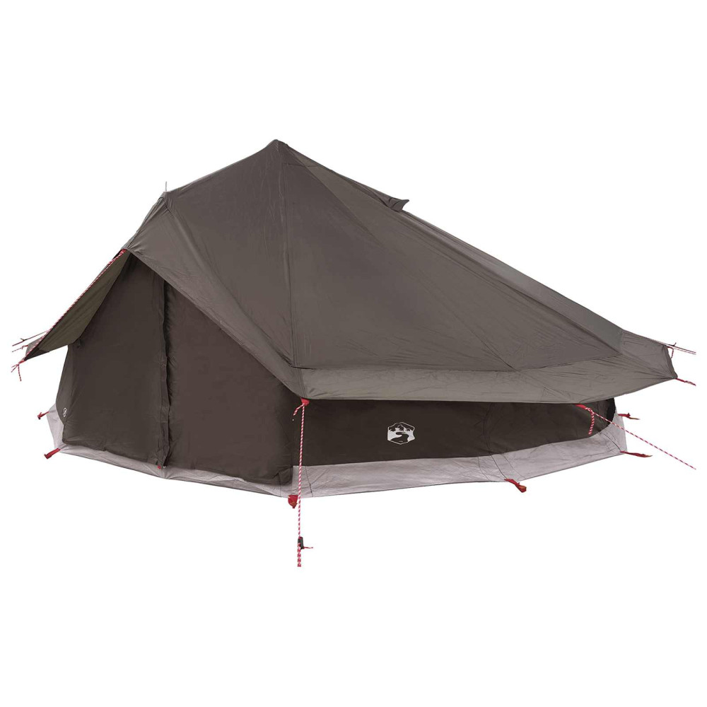 Produktbild för Tipi Tält Brun Grå 800 x 800 x 430 cm Polyester och Stål