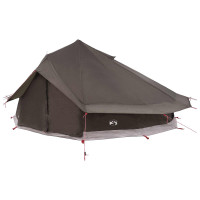 Produktbild för Tipi Tält Brun Grå 800 x 800 x 430 cm Polyester och Stål