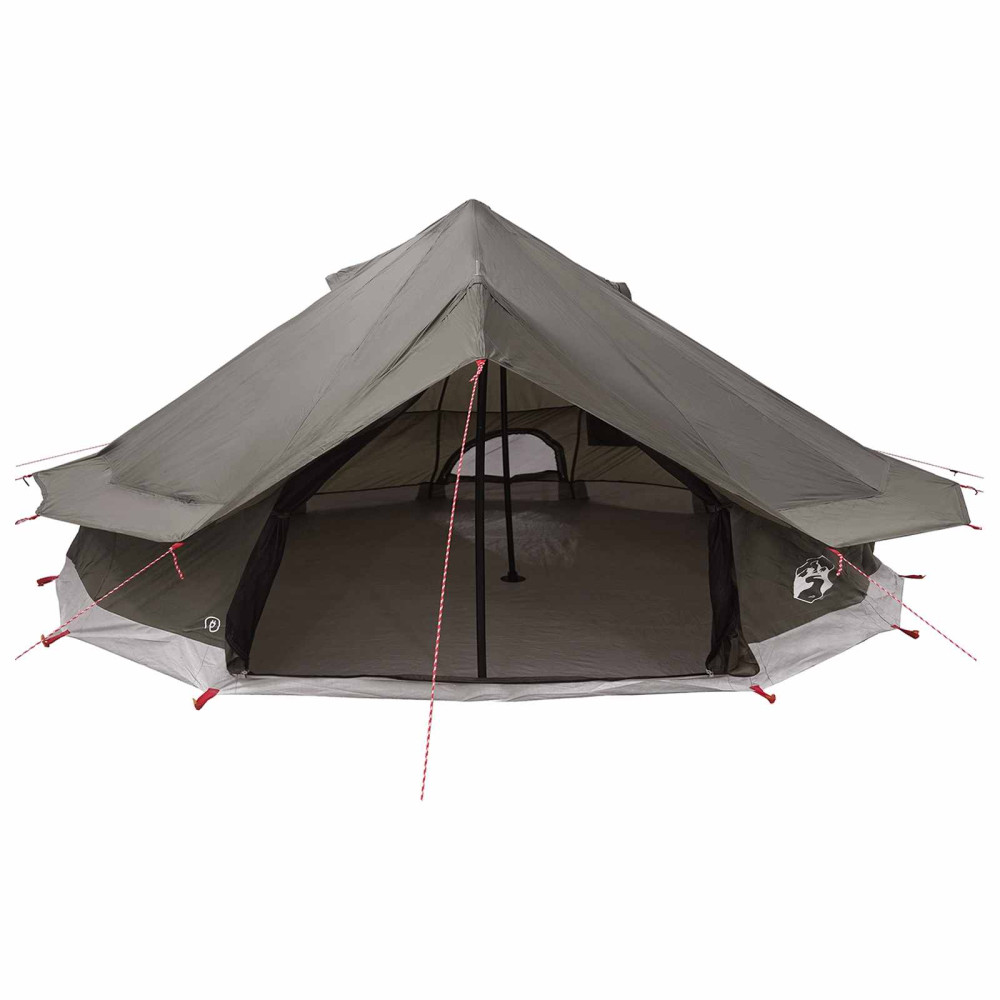 Produktbild för Tipi Tält Brun Grå 800 x 800 x 430 cm Polyester och Stål