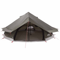 Produktbild för Tipi Tält Brun Grå 800 x 800 x 430 cm Polyester och Stål