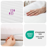 Produktbild för Skummadrass H2 och H3 75 x 190 cm Vit