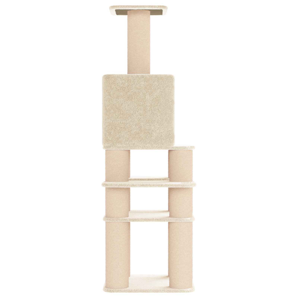 Produktbild för Kattträd med sisal klöspelare Gräddvit 180 cm