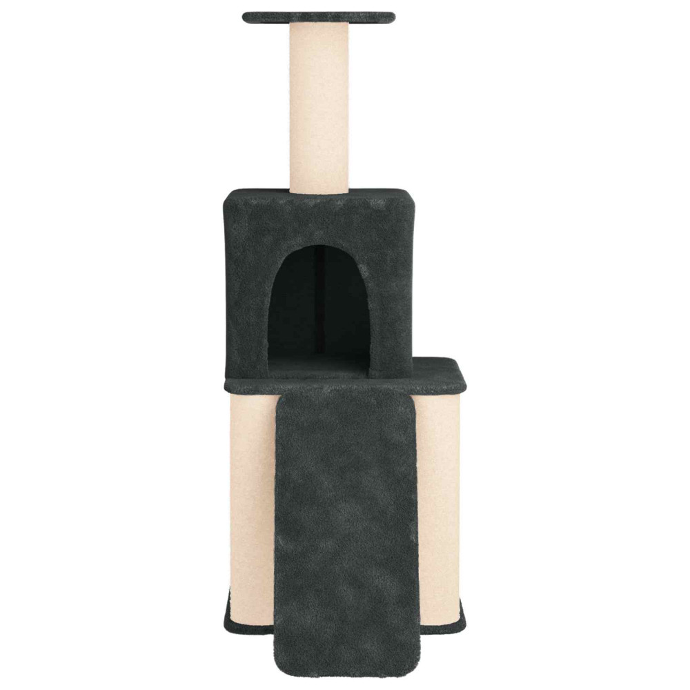 Produktbild för Kattträd med sisal klöspelare Mörkgrå 146 cm