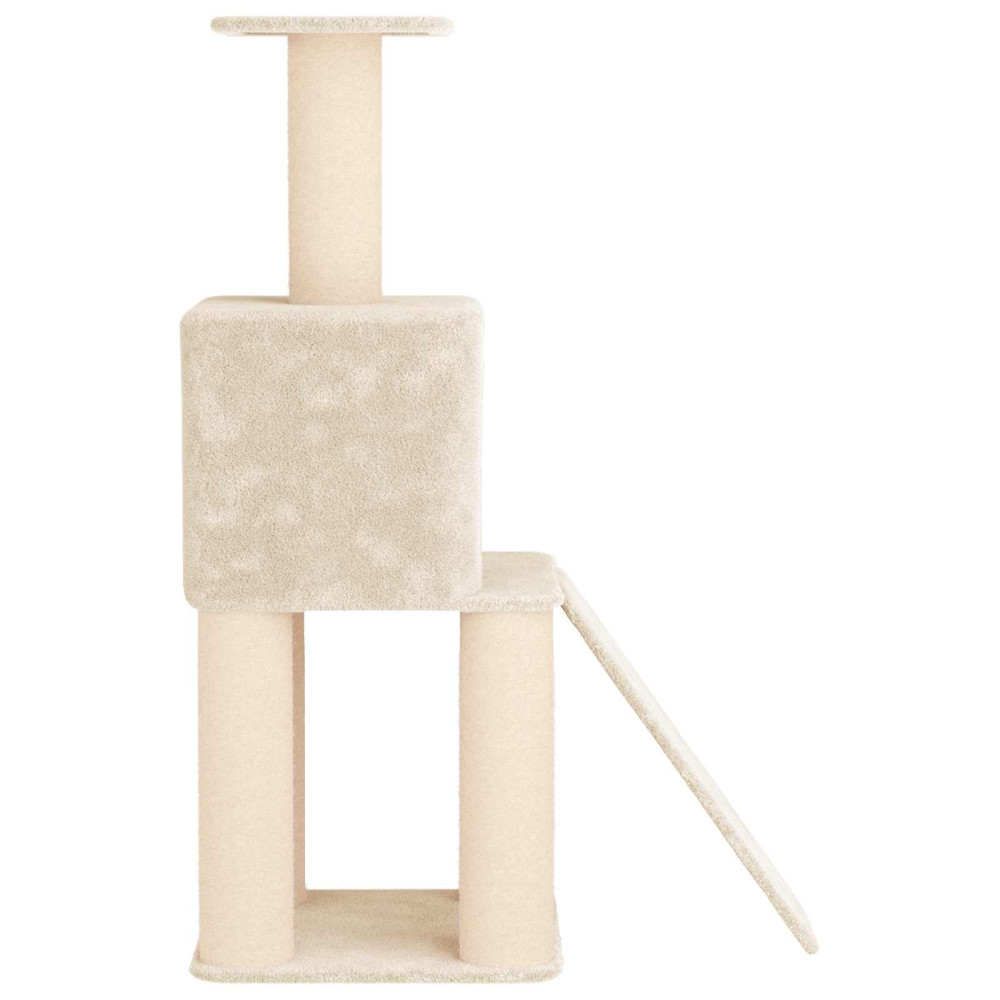 Produktbild för Kattträd med sisal klöspelare Gräddvit 146 cm
