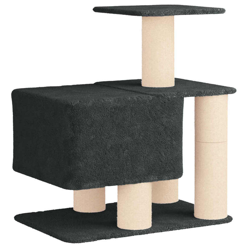 Produktbild för Kattträd med sisal klöspelare Mörkgrå 96 cm