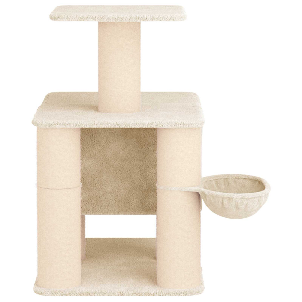 Produktbild för Kattträd med sisal klöspelare Gräddvit 96 cm
