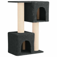 Produktbild för Kattträd med sisal klöspelare Mörkgrå 114 cm