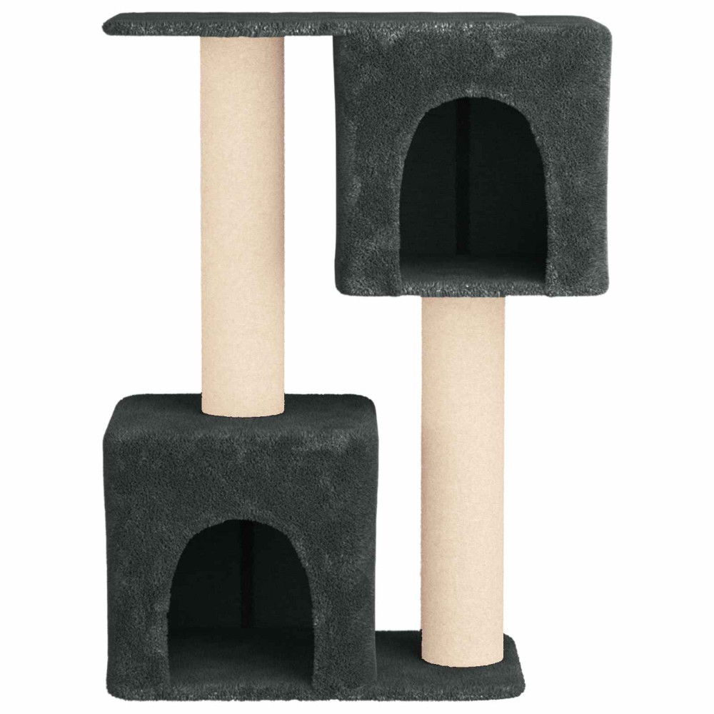 Produktbild för Kattträd med sisal klöspelare Mörkgrå 114 cm