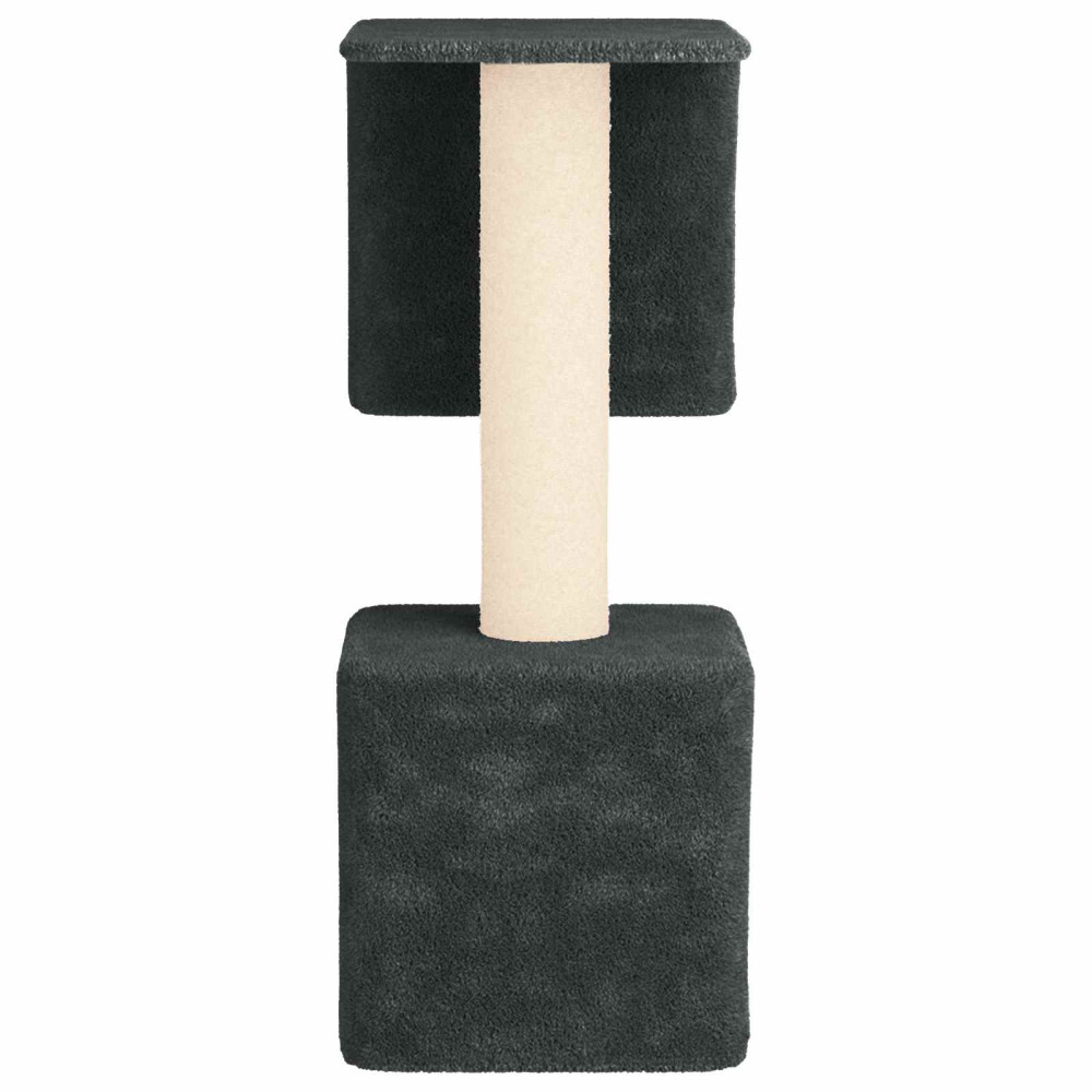 Produktbild för Kattträd med sisal klöspelare Mörkgrå 114 cm