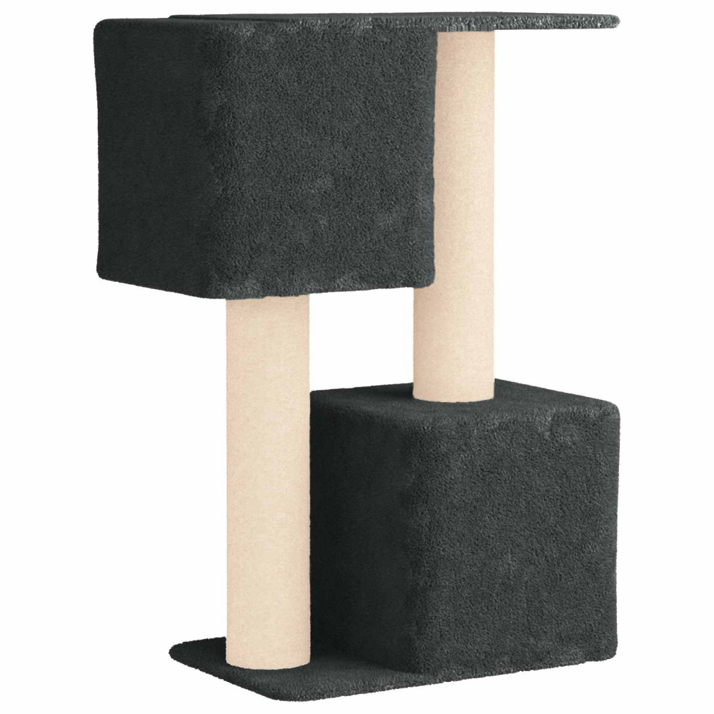 Produktbild för Kattträd med sisal klöspelare Mörkgrå 114 cm