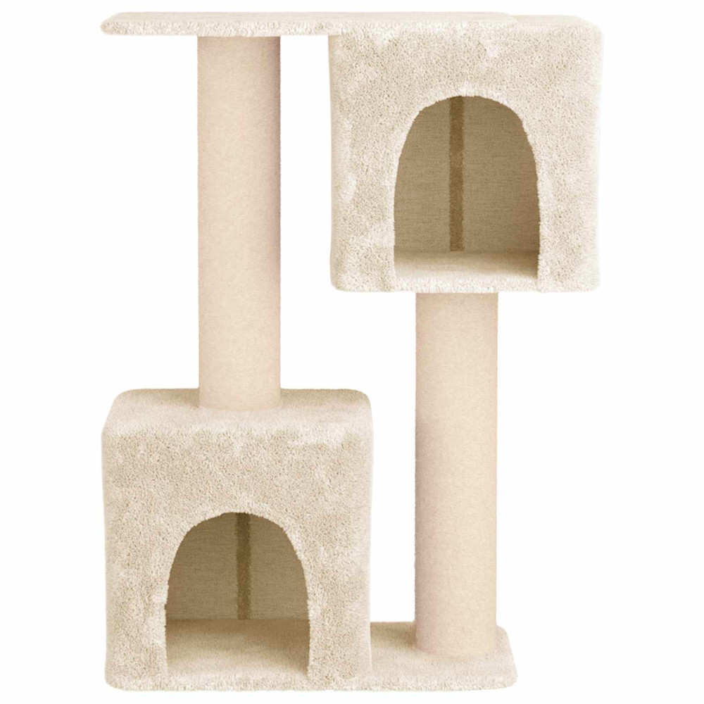 Produktbild för Kattträd med sisal klöspelare Gräddvit 114 cm