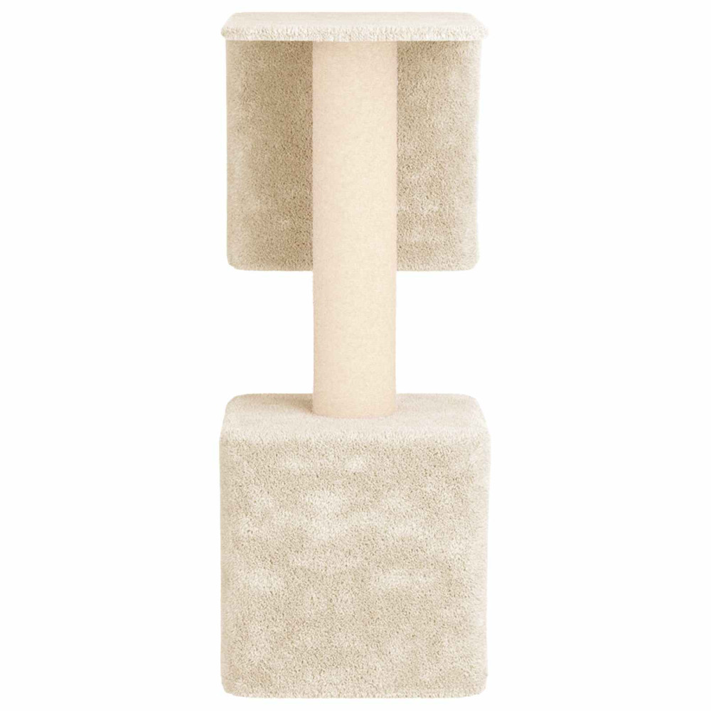 Produktbild för Kattträd med sisal klöspelare Gräddvit 114 cm