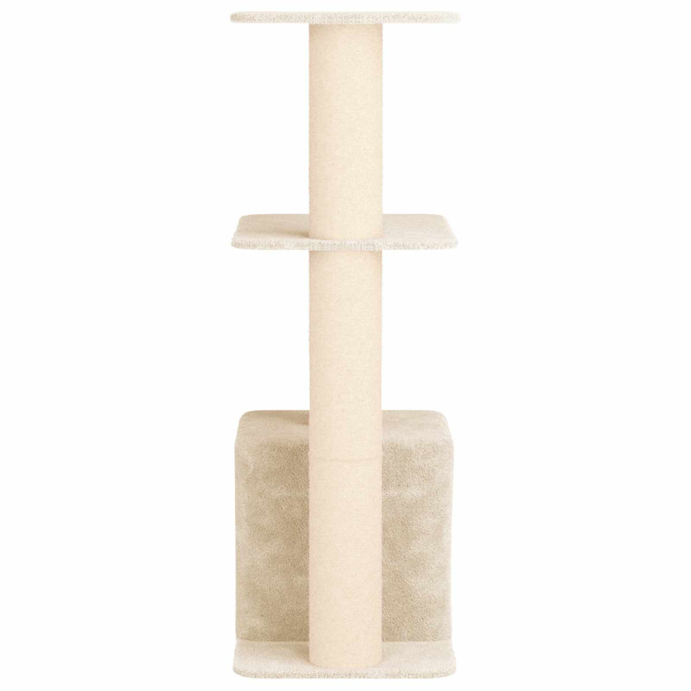 Produktbild för Kattträd med sisal klöspelare Gräddvit 133 cm