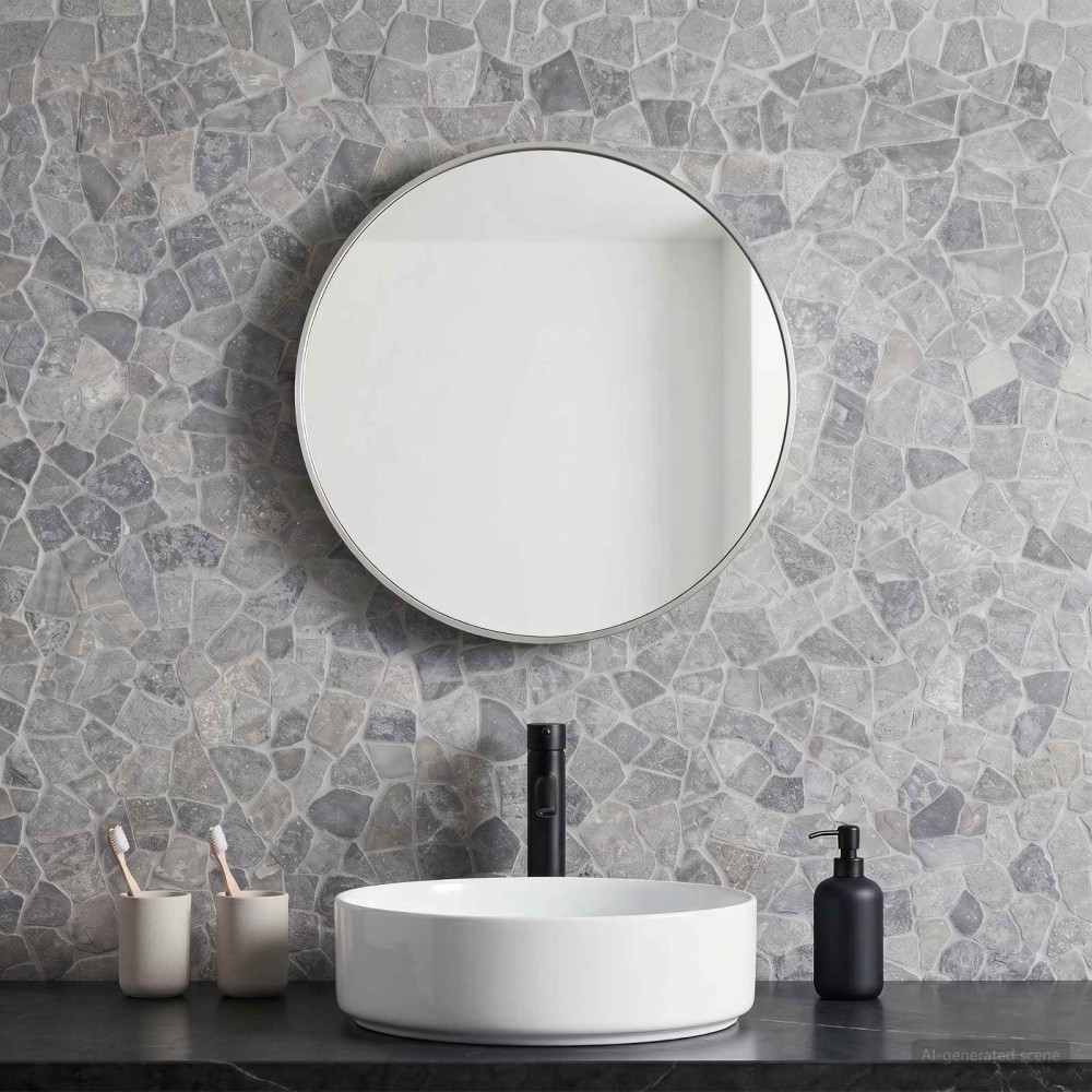 Produktbild för Mosaikplattor Ljusgrå 30 x 30 cm Marmor