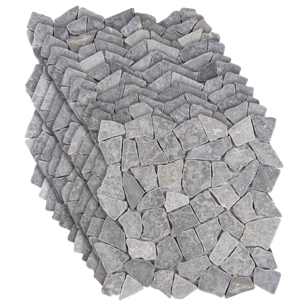 Produktbild för Mosaikplattor Ljusgrå 30 x 30 cm Marmor